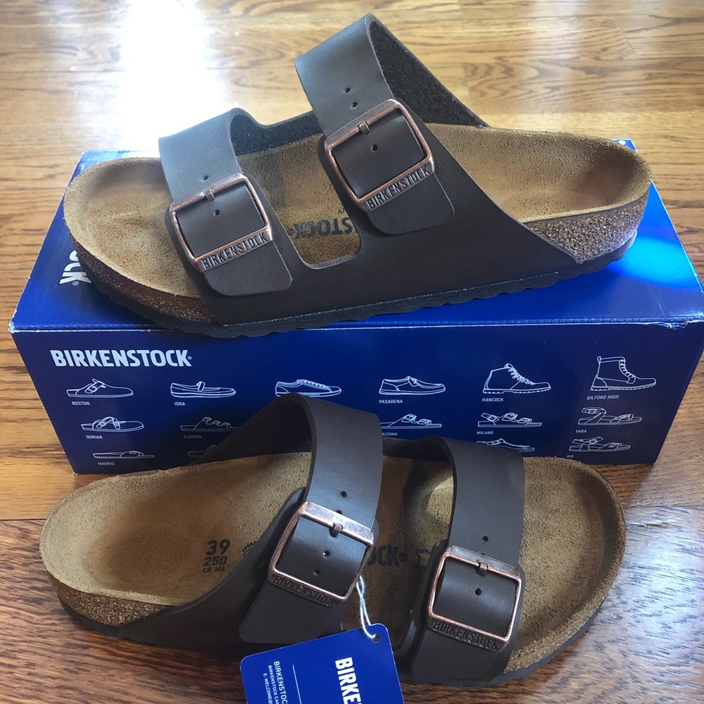 Birkenstock Arizona dark brown Birko floor new
